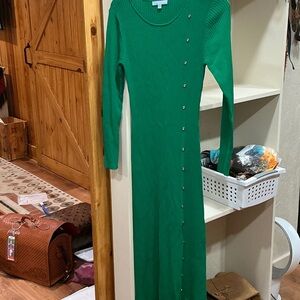 ANTONIO MELANI Green Long Sleeve Dress